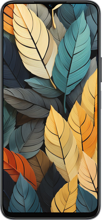 Силиконовый чехол Кольорове листя для Huawei honor X6 - 5644u-3341 изображение 