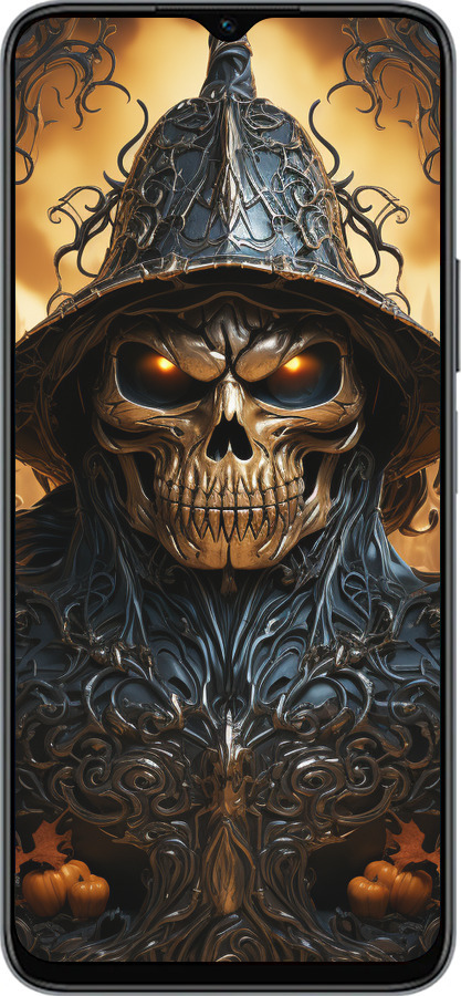 Силиконовый чехол Череп 2 для Huawei Honor X8 5G - 5652u-4149 изображение 