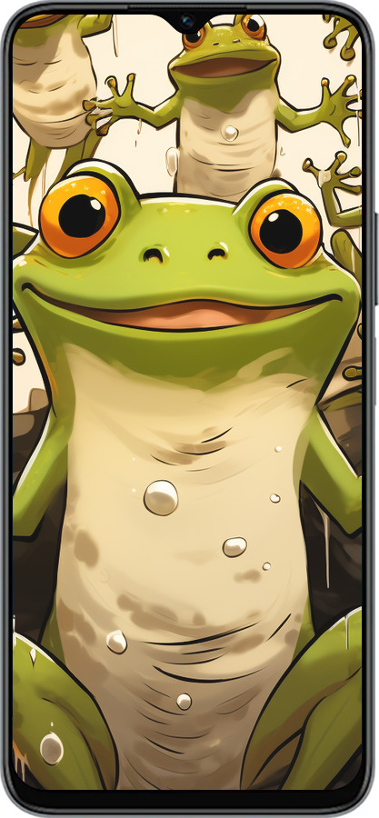 Силиконовый чехол Веселая жаба для Huawei honor X6 - 5658u-3341 изображение 