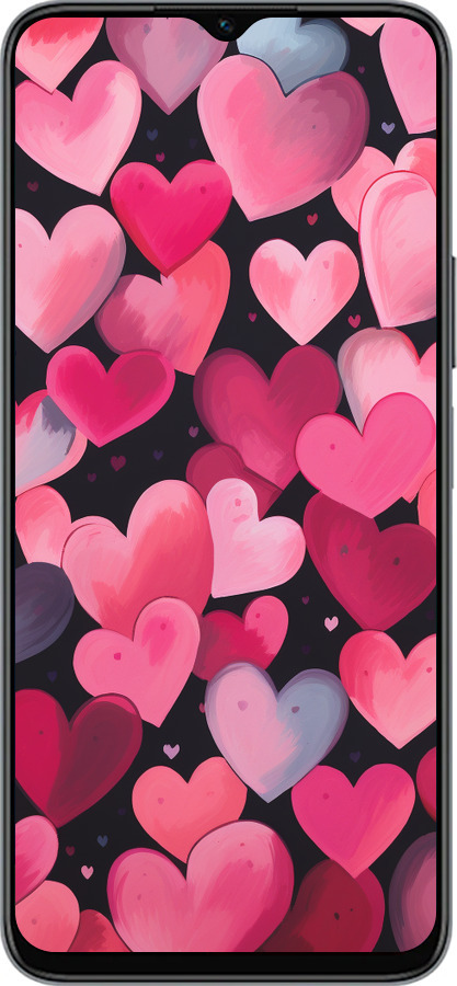 Силиконовый чехол Сердечки 4 для Huawei honor X6 - 5662u-3341 изображение 