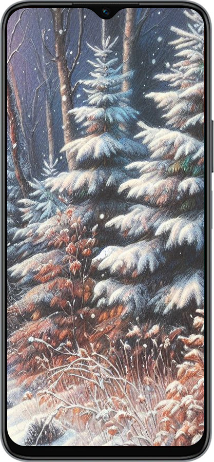 Силиконовый чехол Зимний пейзаж для Huawei honor X6 - 5814u-3341 изображение 