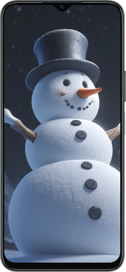 Силиконовый чехол Снеговик для Huawei honor X6 - 5826u-3341 изображение 