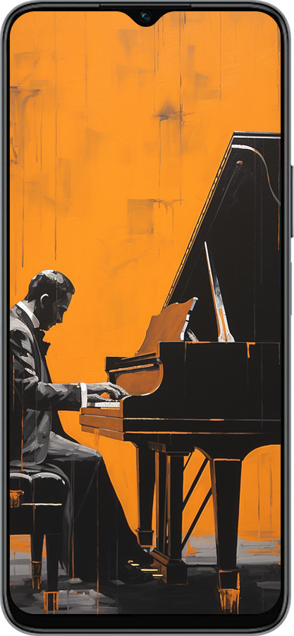 Силиконовый чехол Чехол для телефона Мужчина за Роялем для Huawei Honor X8 5G - 5938u-4149 изображение 