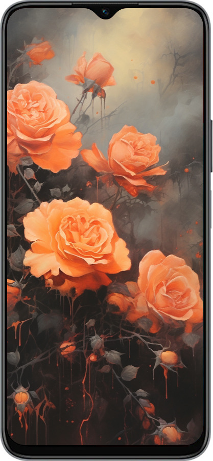 Силиконовый чехол Оранжевые розы для Huawei honor X6 - 5944u-3341 изображение 