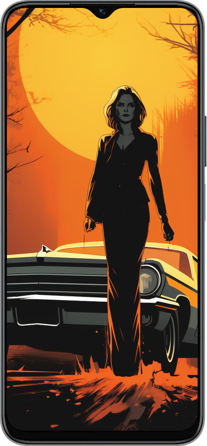 Силиконовый чехол Чехол для телефона Девушка возле автомобиля для Huawei honor X6 - 5946u-3341 изображение 