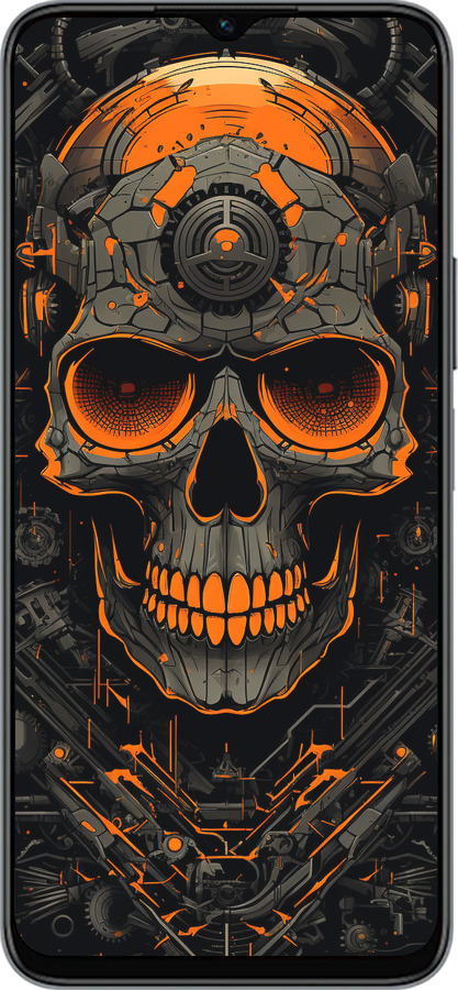 Силиконовый чехол Череп для Huawei honor X6 - 5952u-3341 изображение 