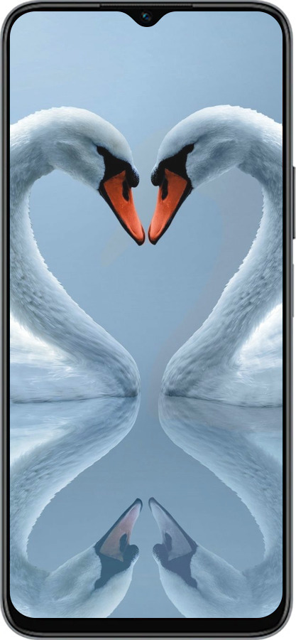 Силиконовый чехол Лебеди для Huawei honor X6 - 6007u-3341 изображение 