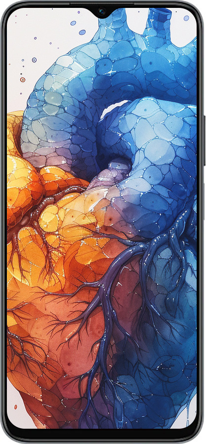 Силиконовый чехол Арт-сердце для Huawei honor X6 - 6034u-3341 изображение 