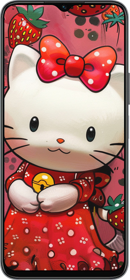 Силиконовый чехол hello kitty1 для Huawei Honor X8 5G - 6036u-4149 изображение 
