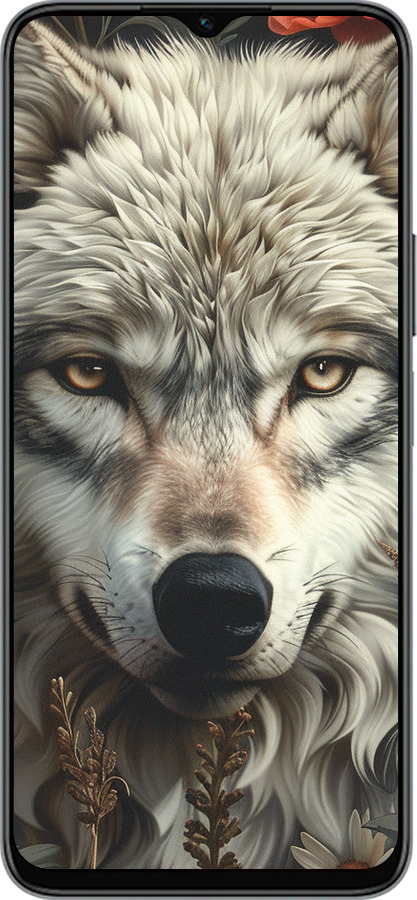 Силиконовый чехол Волчий взгляд для Huawei honor X6 - 6066u-3341 изображение 