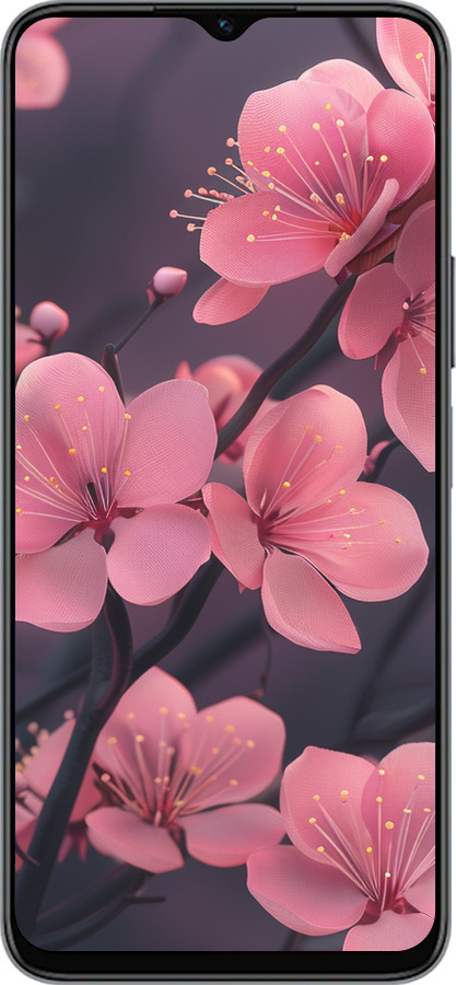 Силіконовий чехол Пурпурова сакура для Huawei Honor X8 5G - 6075u-4149 изображение 