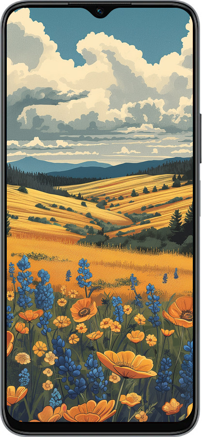 Силиконовый чехол Украинское поле для Huawei Honor X8 5G - 6082u-4149 изображение 