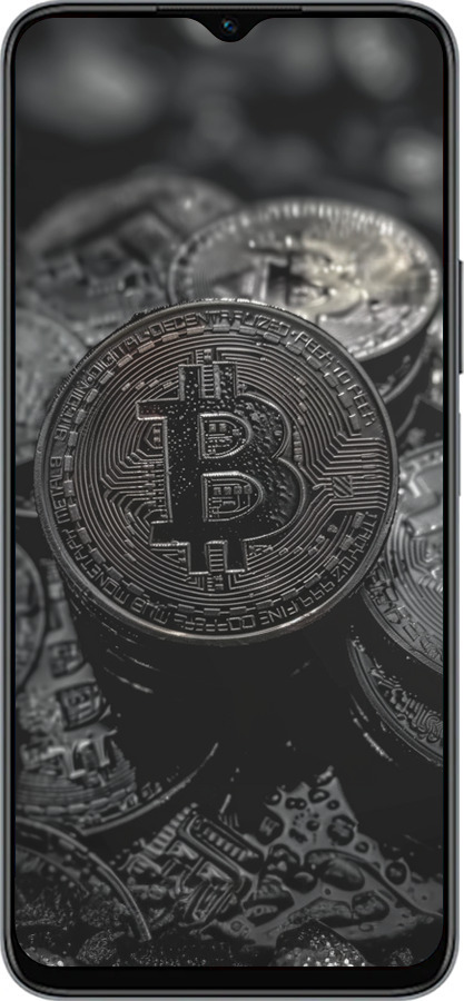Силиконовый чехол Black Bitcoin для Huawei honor X6 - 6090u-3341 изображение 