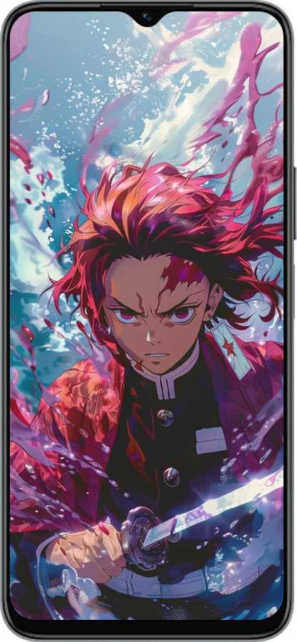 Силиконовый чехол Танджиро Камадо: Клинок рассекающий демонов для Huawei honor X6 - 6111u-3341 изображение 