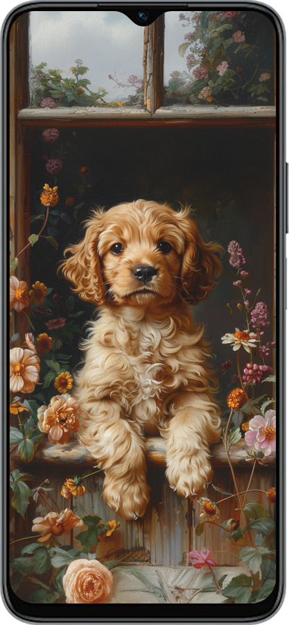 Силиконовый чехол Щенок cocker spaniel для Huawei honor X6 - 6136u-3341 изображение 