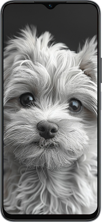 Силиконовый чехол Мальтипу на чорном фоне для Huawei honor X6 - 6156u-3341 изображение 