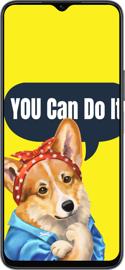 Силиконовый чехол чехол с корги You Can Do It для Huawei honor X6 - 6184u-3341 изображение 