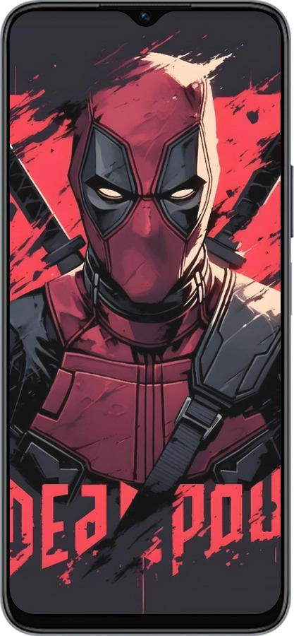 Силиконовый чехол Дедпул для Huawei honor X6 - 6293u-3341 изображение 