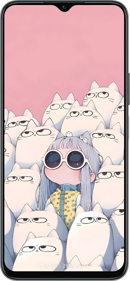Силиконовый чехол Малышка с котами для Huawei honor X6 - 6295u-3341 изображение 