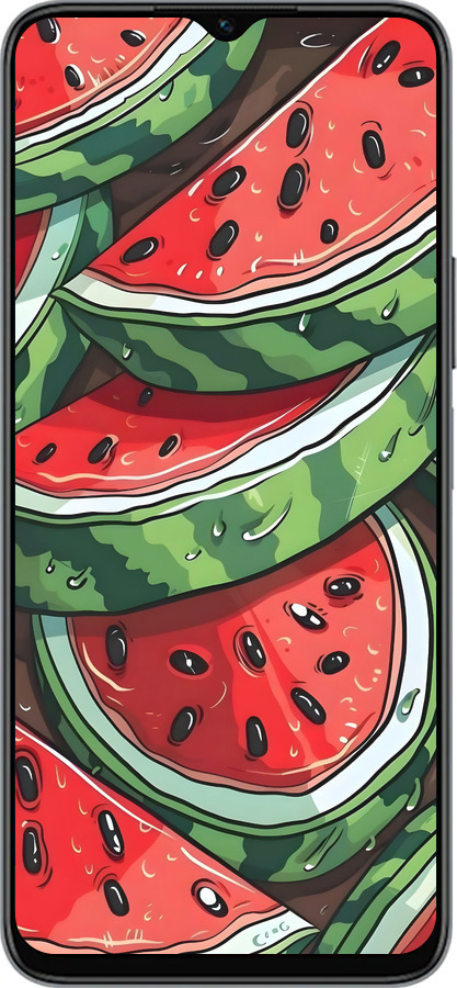 Силиконовый чехол Арбуз для Huawei honor X6 - 6315u-3341 изображение 