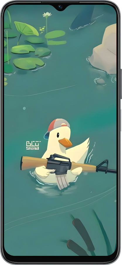 Силиконовый чехол Уточка с автоматом для Huawei Honor X8 5G - 6356u-4149 изображение 