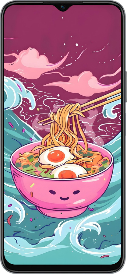 Силиконовый чехол Рамен для Huawei Honor X8 5G - 6360u-4149 изображение 