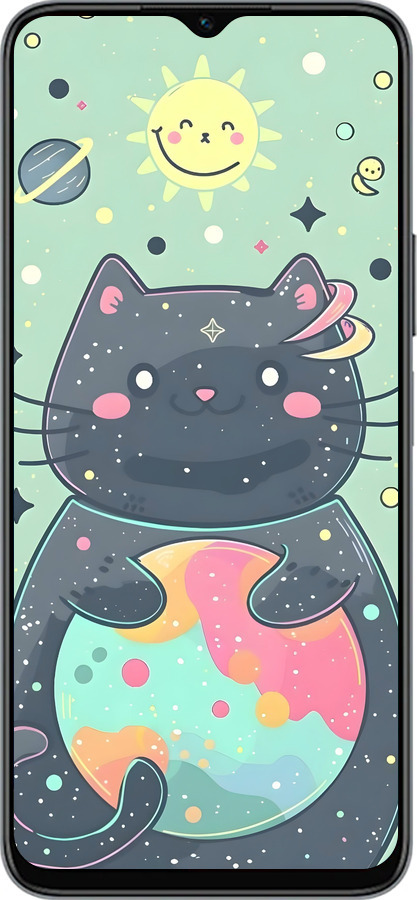 Силиконовый чехол Милый котик для Huawei honor X6 - 6364u-3341 изображение 