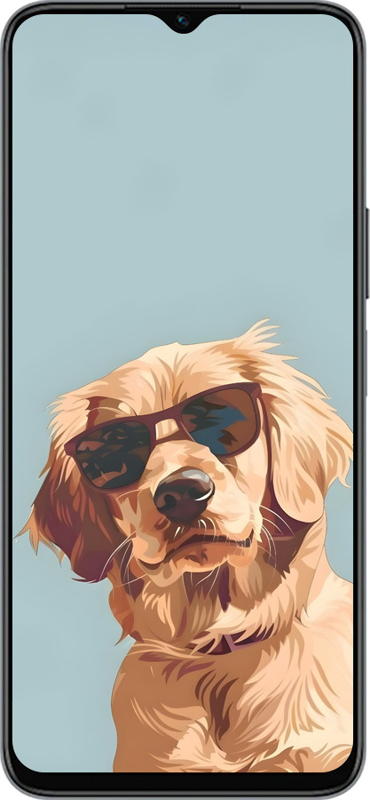 Силиконовый чехол Пес в очках для Huawei honor X6 - 6381u-3341 изображение 