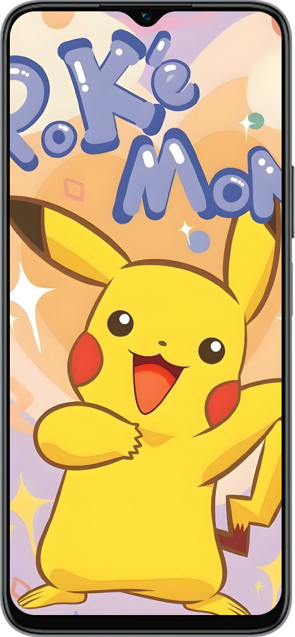 Силиконовый чехол Пикачу для Huawei Honor X8 5G - 6383u-4149 изображение 