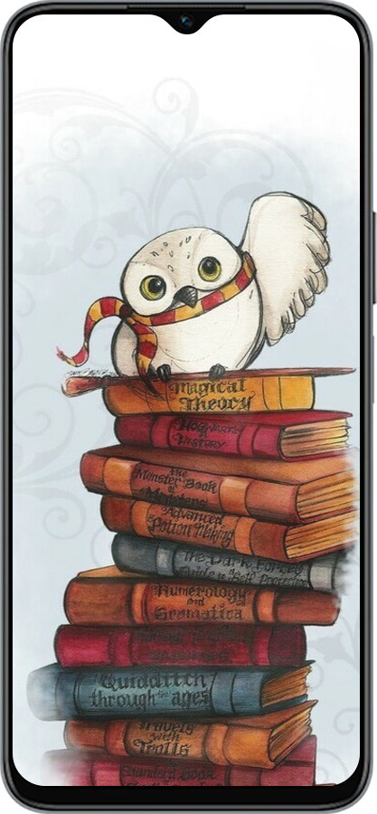 Силиконовый чехол Сова и книги для Huawei honor X6 - 6436u-3341 изображение 