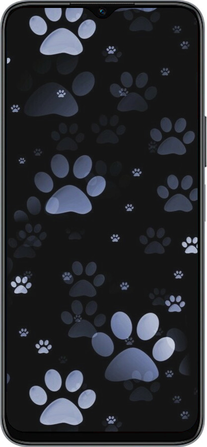 Силиконовый чехол С синими отпечатками лап для Huawei honor X6 - 6441u-3341 изображение 