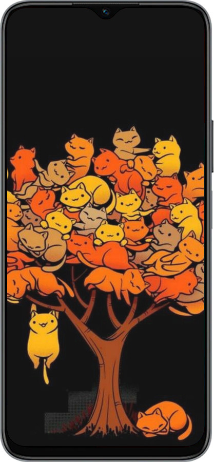 Силіконовий чехол Дерево та котики для Huawei Honor X8 5G - 6516u-4149 изображение 