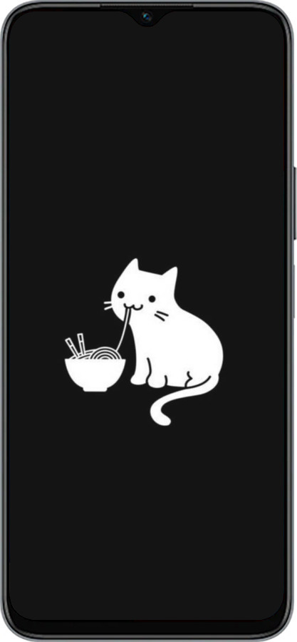 Силиконовый чехол С милым котом на черном фоне для Huawei honor X6 - 6528u-3341 изображение 