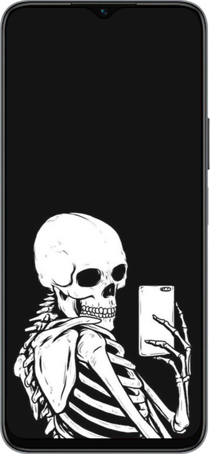 Силиконовый чехол Скелет делает Selfie для Huawei honor X6 - 6535u-3341 изображение 