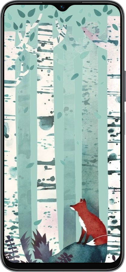 Силиконовый чехол Лис в зелёном лесу для Huawei honor X6 - 6547u-3341 изображение 