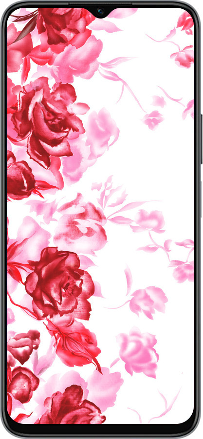 Силиконовый чехол Нарисованные розы для Huawei honor X6 - 724u-3341 изображение 
