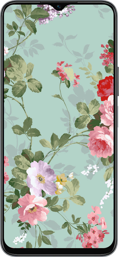 Силиконовый чехол Цветочные обои 2 для Huawei honor X6 - 862u-3341 изображение 