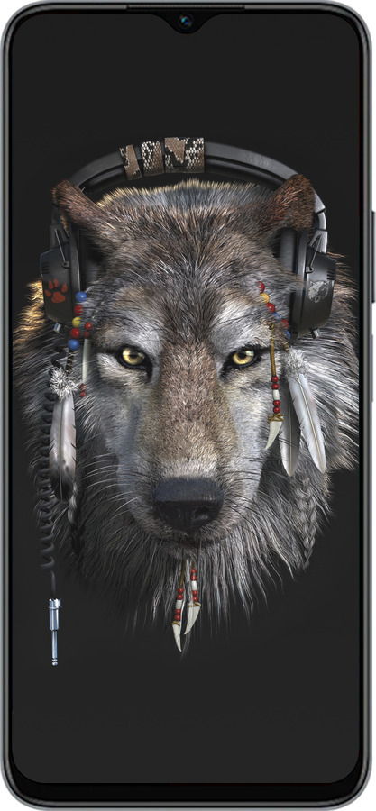 Силиконовый чехол Волк-меломан для Huawei honor X6 - 875u-3341 изображение 