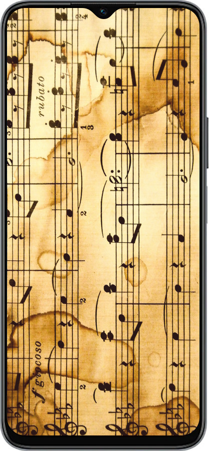 Силиконовый чехол Ноты для Huawei honor X6 - 905u-3341 изображение 