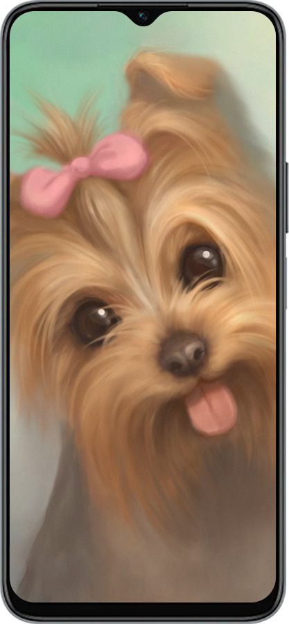 Силиконовый чехол Нарисованный йоркширский терьер для Huawei honor X6 - 928u-3341 изображение 