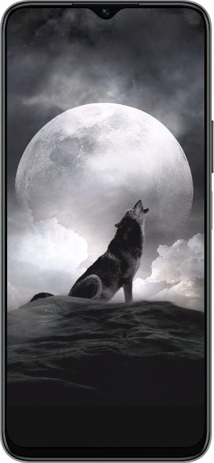 Силиконовый чехол Воющий волк для Huawei Honor X8 5G - 934u-4149 изображение 