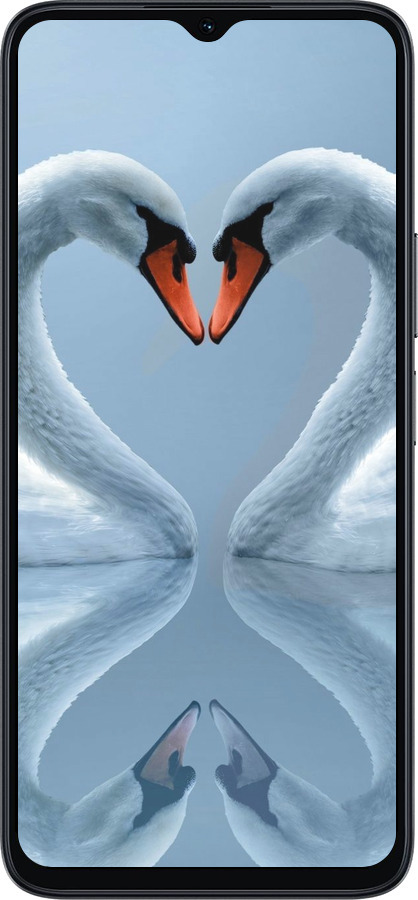 TPU чехол Лебеди для Huawei honor X6A - 6007b-3340 изображение 