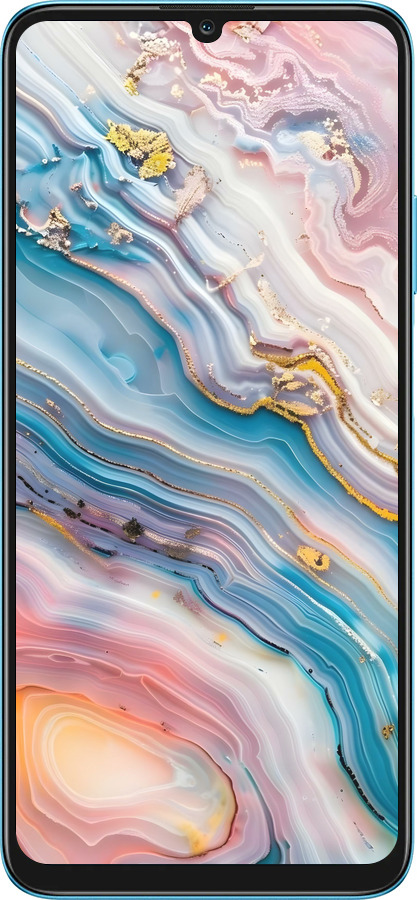 Силиконовый чехол Мрамор красивый для Huawei Honor X7A - 6376u-2981 изображение 