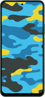Силиконовый чехол Желто-голубой камуфляж для Huawei Honor X7c - 1084u-3874 изображение 