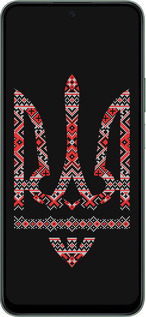 Силиконовый чехол Герб - вышиванка на черном фоне для Huawei Honor X7c - 1196u-3874 изображение 