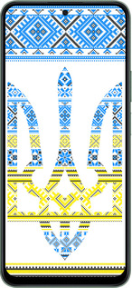 Силиконовый чехол Герб - вышиванка желто-голубая для Huawei Honor Play 60 Plus - 1197u-4109 изображение 