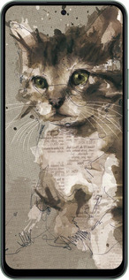 Силиконовый чехол Котёнок из пятен и линий для Huawei Honor X7c - 119u-3874 изображение 