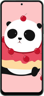 Силиконовый чехол Панда с пончиком для Huawei Honor Play 60 Plus - 3991u-4109 изображение 