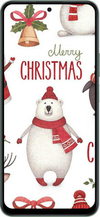 Силиконовый чехол Merry Christmas для Huawei Honor X7c - 4106u-3874 изображение 