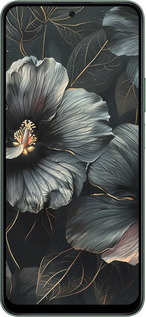 Силиконовый чехол Черные цветы для Huawei Honor X7c - 6031u-3874 изображение 